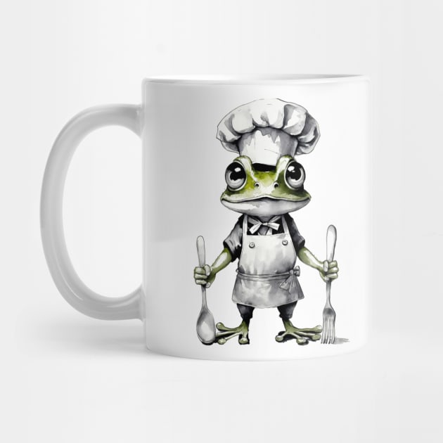 chef frog cool by Profound Prints